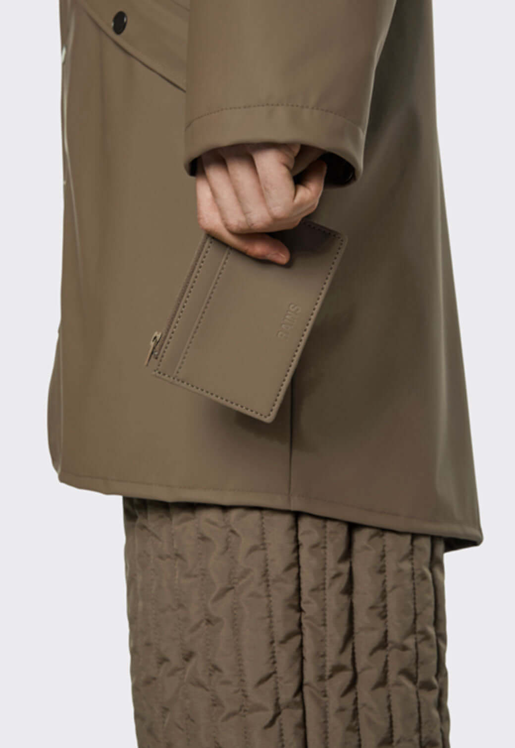 Dark Olive Green ארנק כרטיסים קטן RAINS