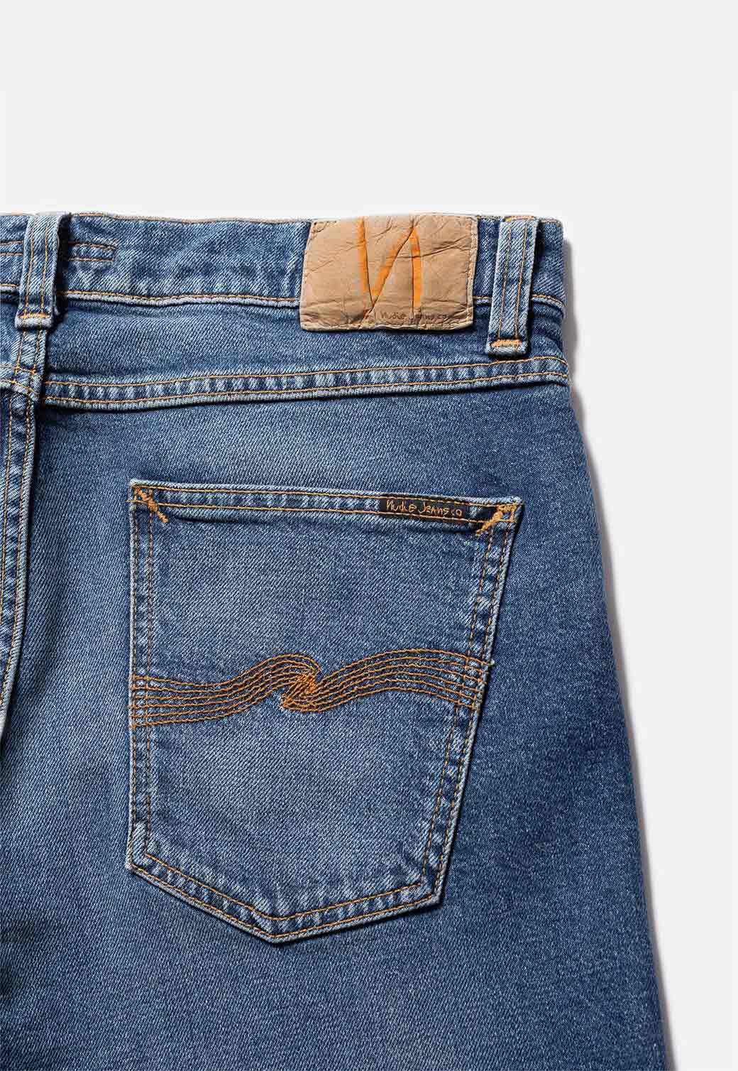 Dark Slate Gray ג'ינס ארוך לגברים Lean Dean - Blue Mud NUDIE