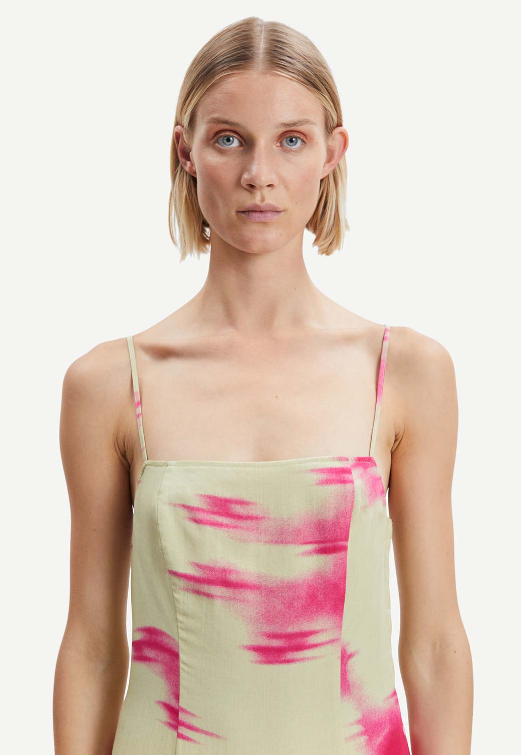 Antique White שמלת מידי לנשים Annah SAMSOE SAMSOE