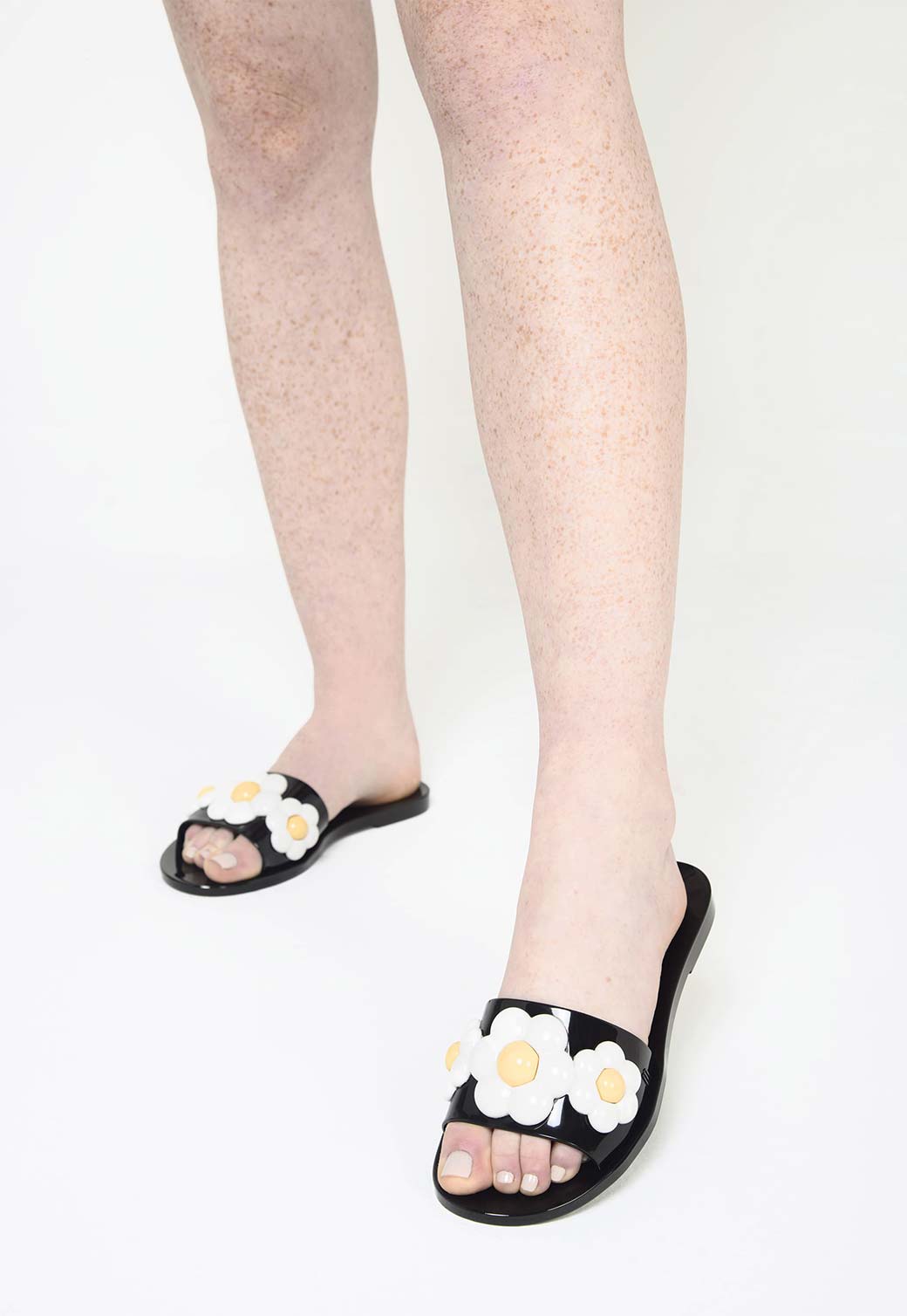 Misty Rose כפכפים עם פרחים לנשים Babe Spring MELISSA