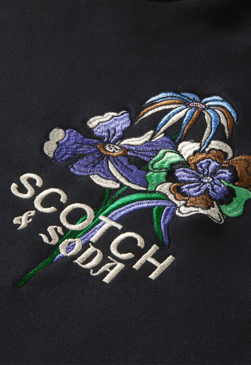 Dark Slate Gray סווטשירט עם רקמה צבעונית SCOTCH & SODA