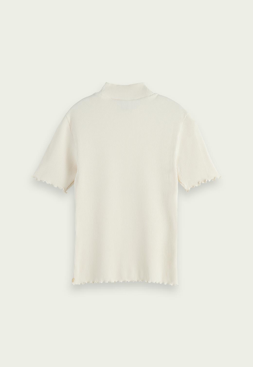 Beige חולצה קצרה עם מפתח עגול כותנה אורגנית לנשים SCOTCH & SODA