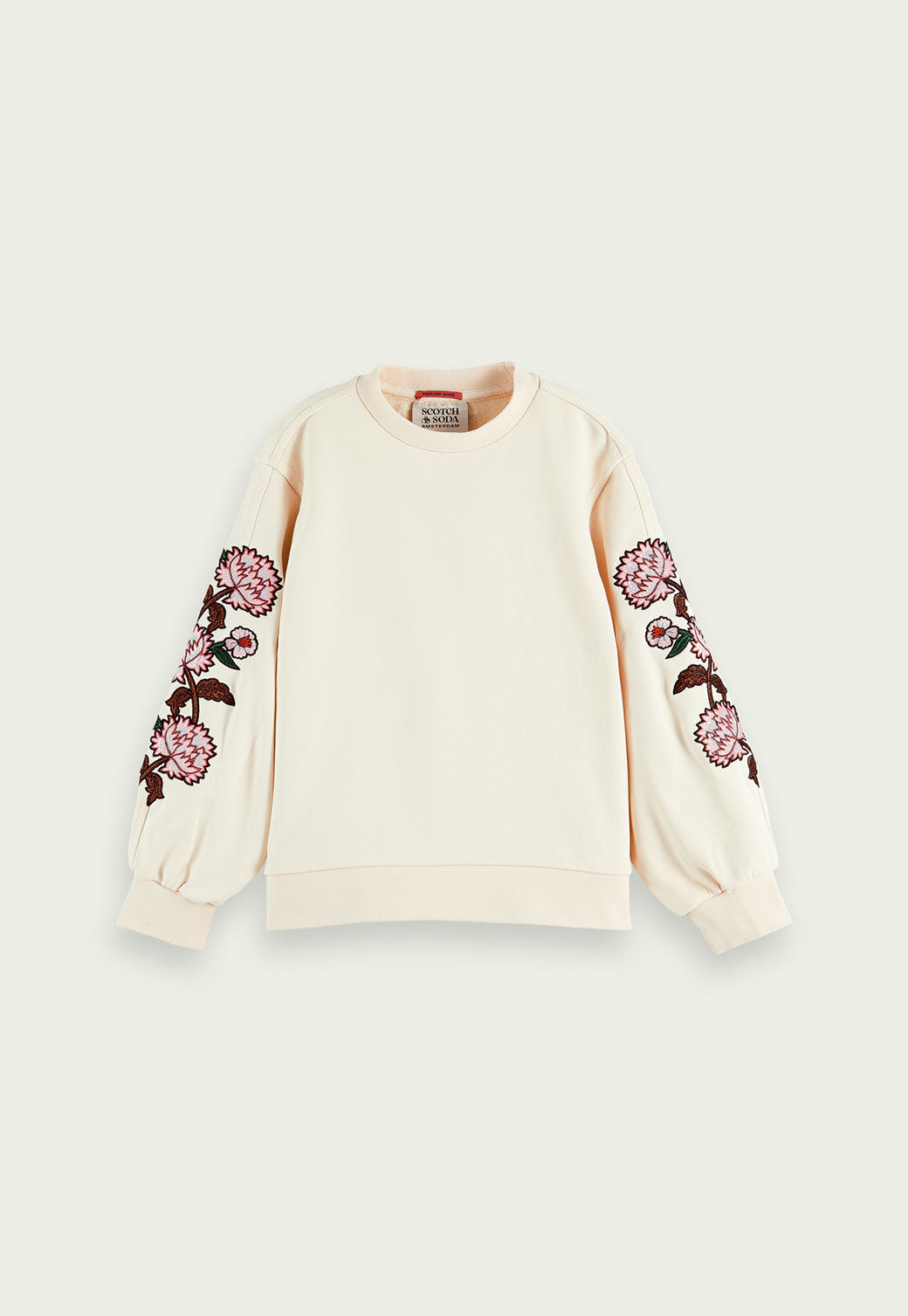 Beige סווטשירט מפתח עגול לילדות SCOTCH & SODA