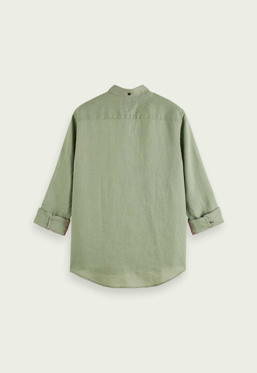 Beige חולצת פשתן מכופתרת ארוכה לגברים SCOTCH & SODA