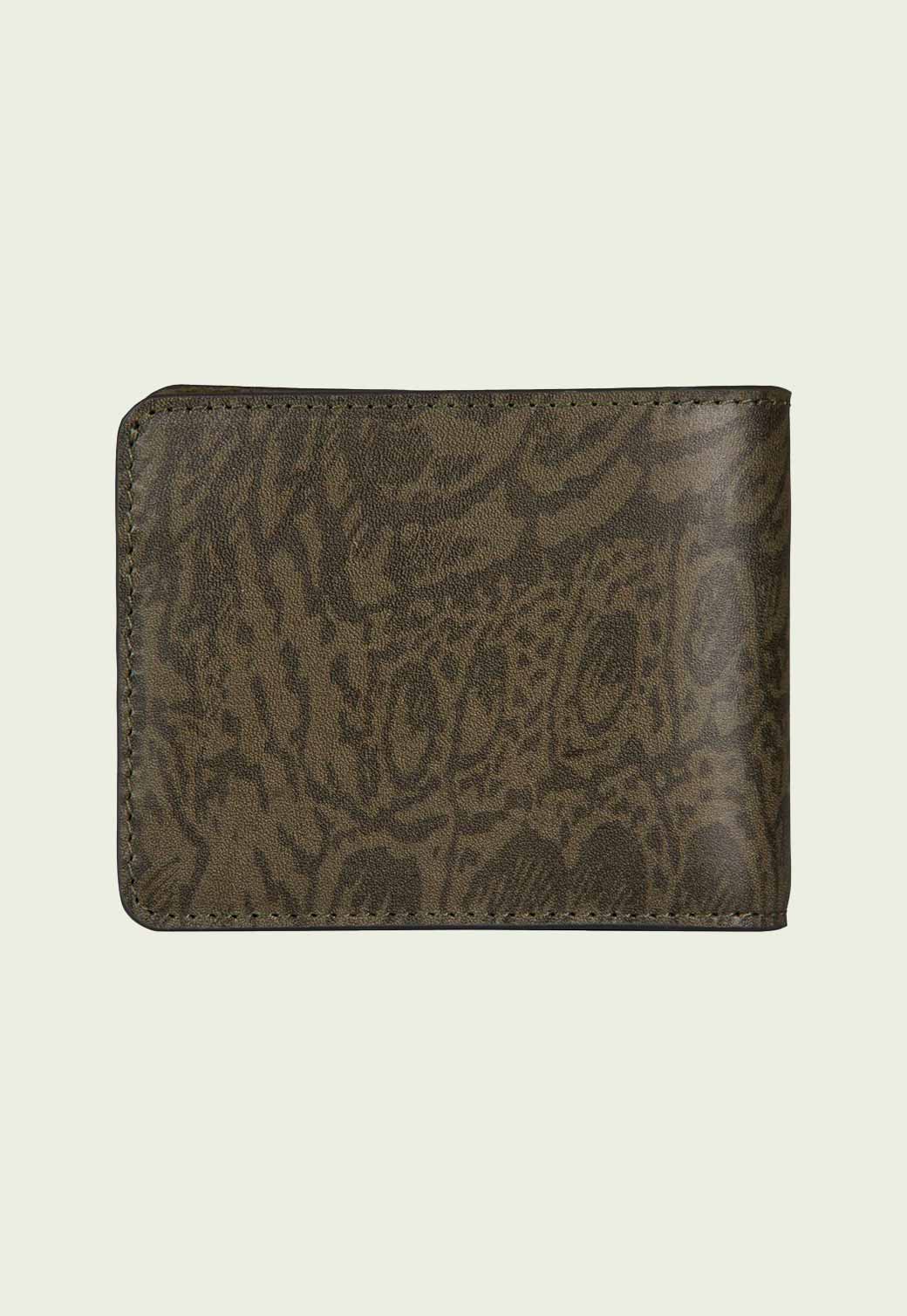 Dark Olive Green LEATHER BILLFOLD WALLET ארנק SCOTCH & SODA