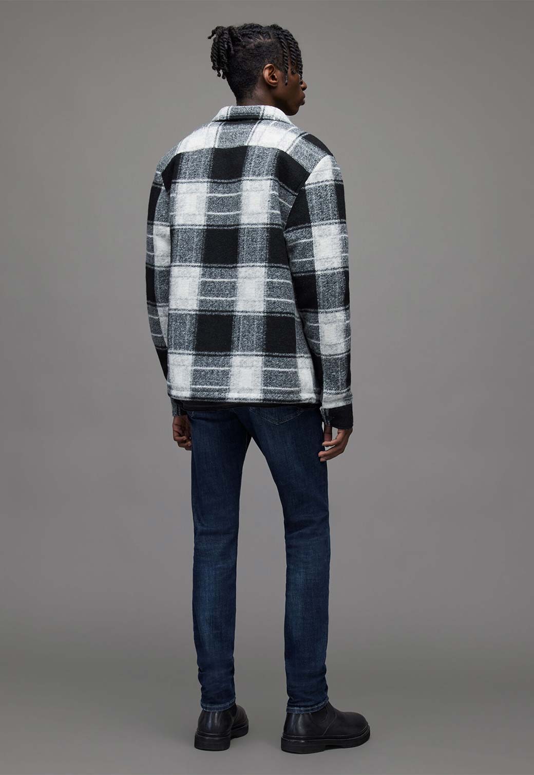 Slate Gray ג'ינס ארוך לגברים Cigarette ALLSAINTS