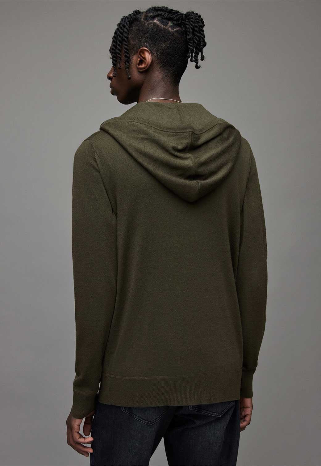 Dim Gray סוודר עם רוכסן לגברים Mode Merino ALLSAINTS