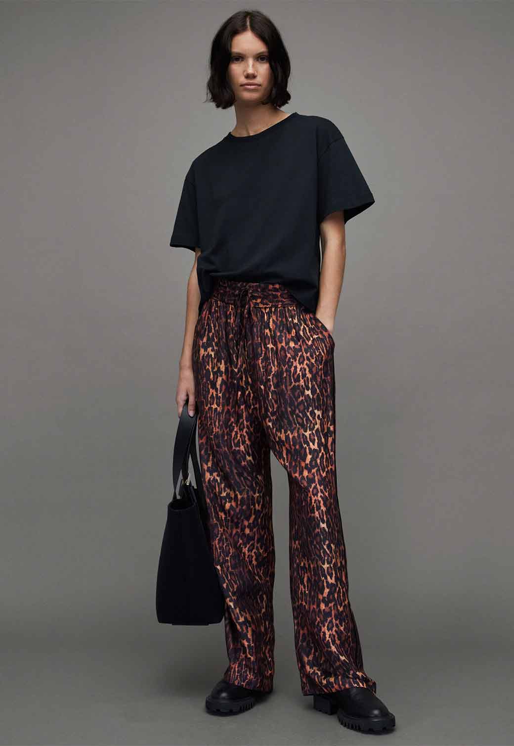 Dim Gray מכנסיים ארוכים לנשים Tyler ALLSAINTS