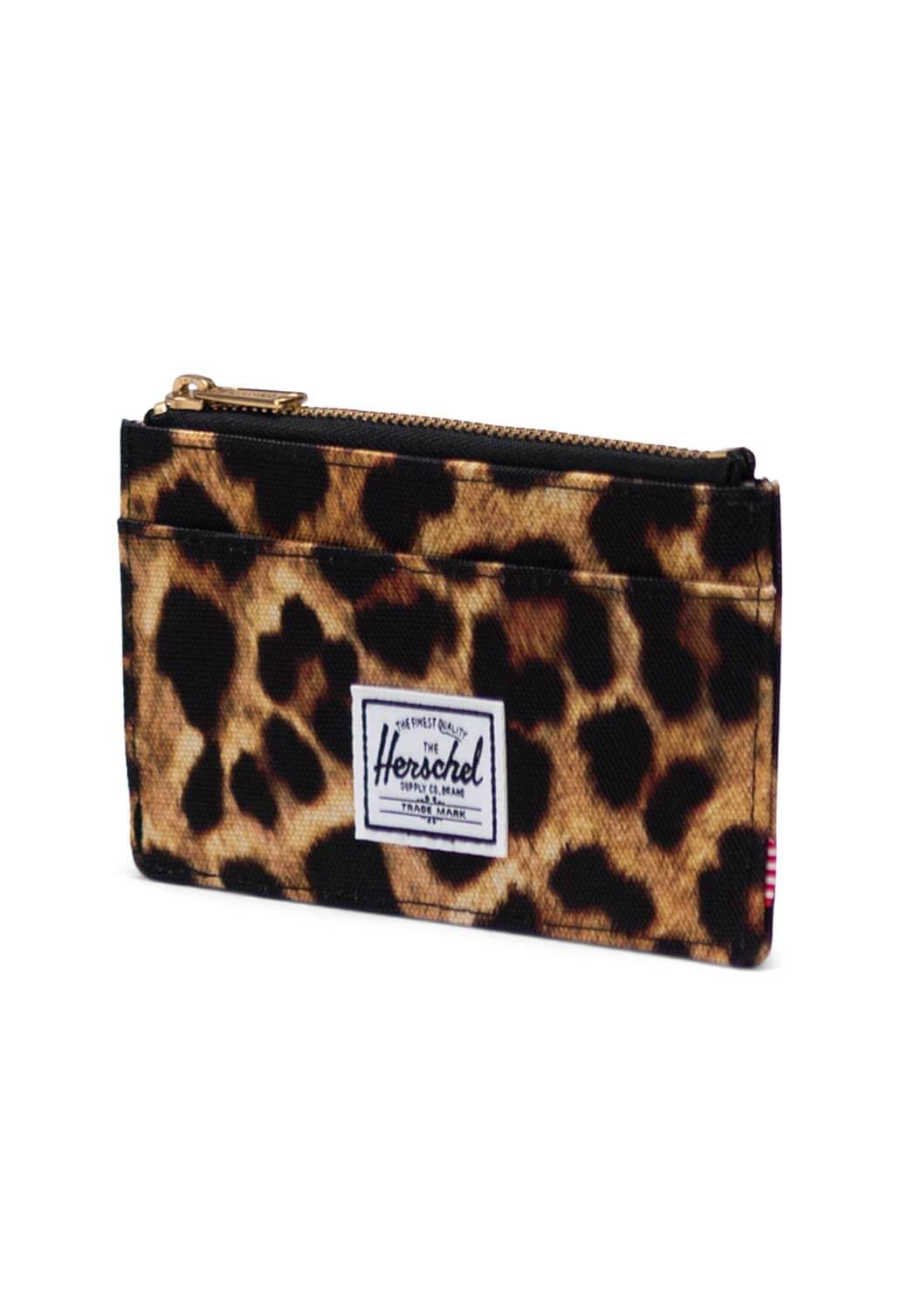 Black ארנק כסף קטן בהדפס מנומר HERSCHEL