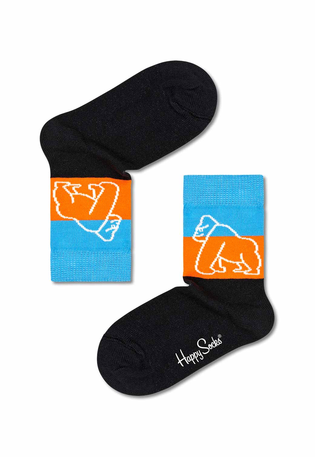 Sandy Brown זוג גרביים בהדפס של גורילה | ילדים HAPPY SOCKS
