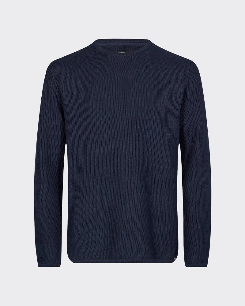 Dark Slate Gray סוודר עם מפתח עגול REISWOOD MINIMUM