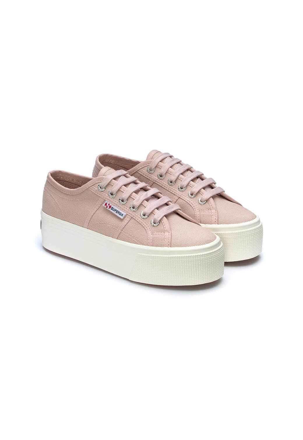 Light Gray PLATFORM סניקרס לנשים SUPERGA