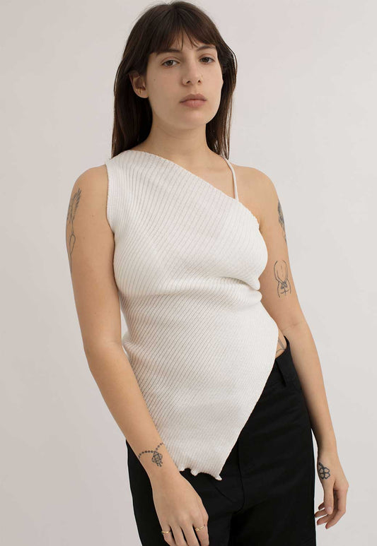 Light Gray גופיית כתף אחת לנשים ABOVE