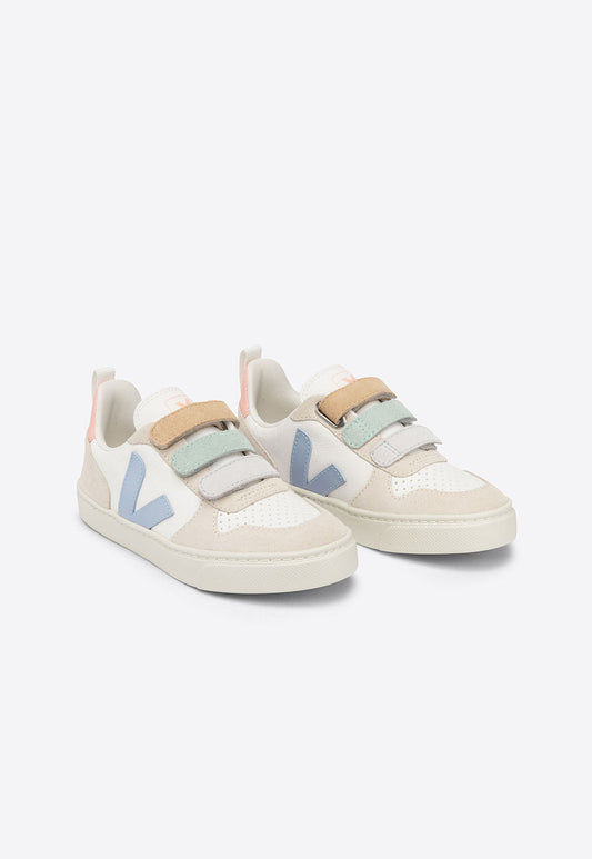 White Smoke סניקרס עם סקוצ'ים לילדים Small V-10 VEJA