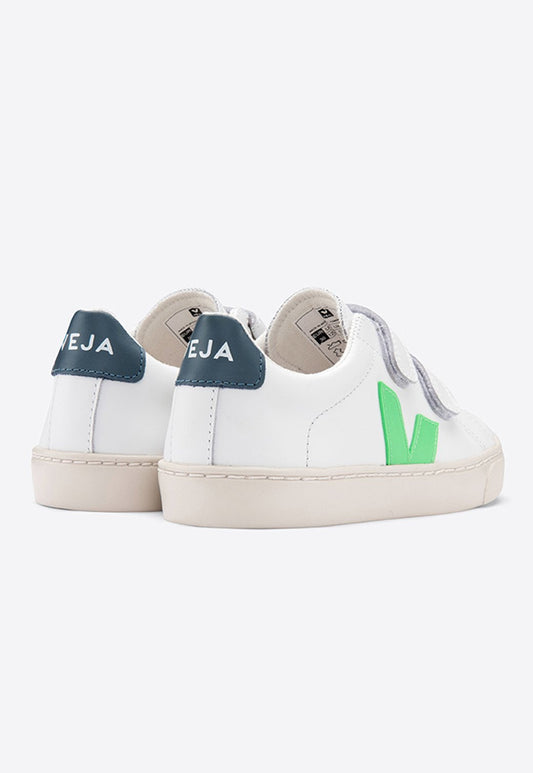 White Smoke סניקרס עם סגירת סקוצ'ים לילדים Small Esplar VEJA