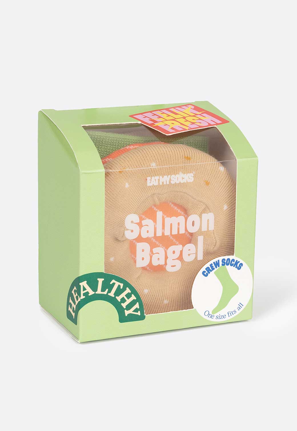 White Smoke זוג גרביים Salmon Bagel DOIY