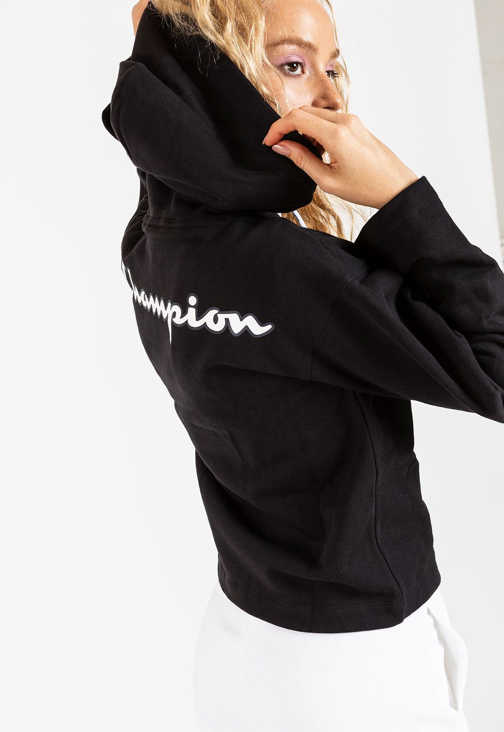 White Smoke סווטשירט HOODED SWEATSHIRT NBK CHAMPION