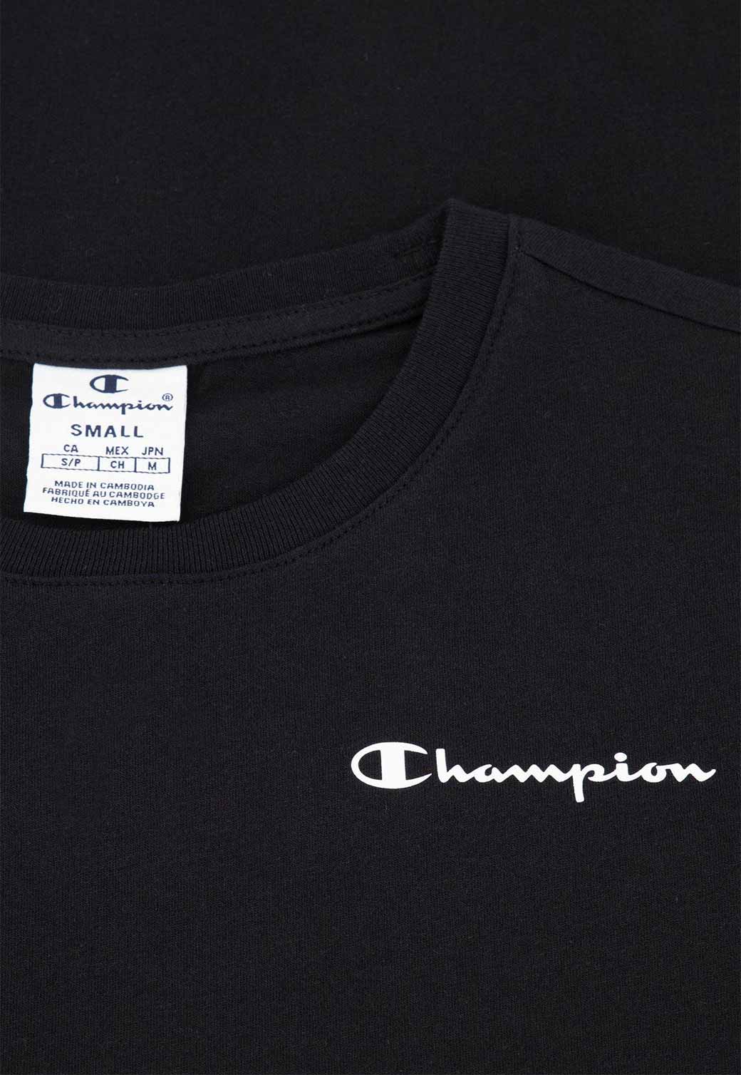 Black CREWNECK T-SHIRT טי שירט קצרה CHAMPION