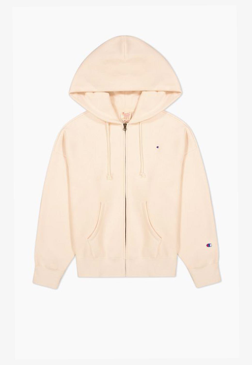 Seashell PERMIUM-HOODED FULL ZIP SWEATSHIRT קפוצ'ון CHAMPION