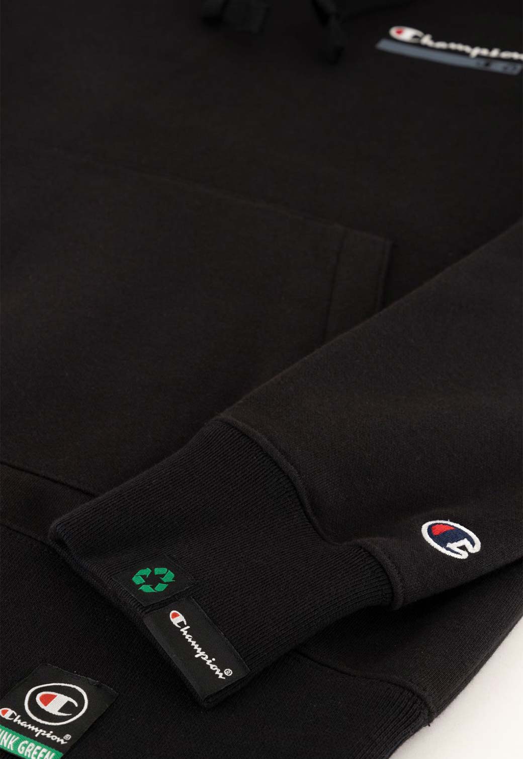 Black ROCHESTER-HOODED SWEATSHIRT קפוצ'ון CHAMPION