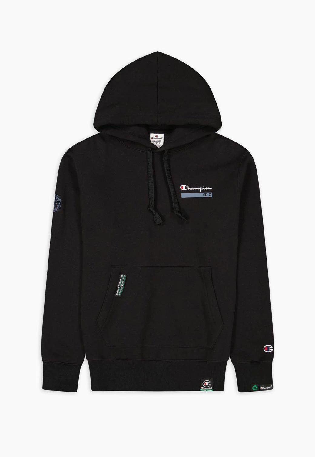 Black ROCHESTER-HOODED SWEATSHIRT קפוצ'ון CHAMPION