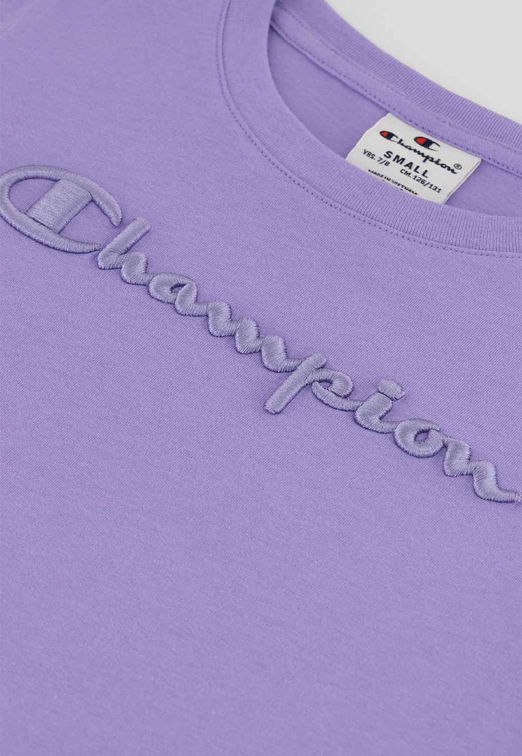 Medium Purple טי-שירט קצרה לילדות CHAMPION