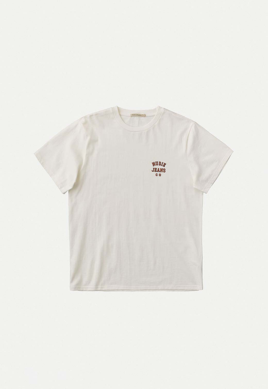 Beige טי שירט קצרה לגברים Roy Logo Tee NUDIE