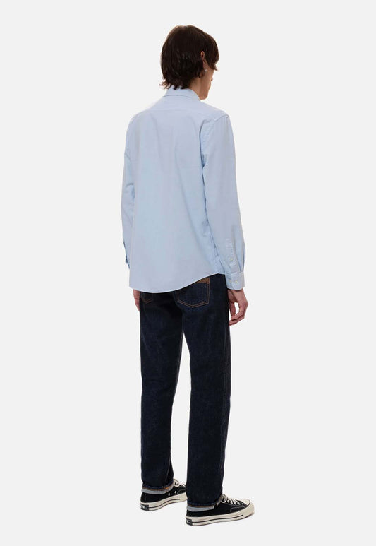 White Smoke חולצה מכופתרת ארוכה לגברים John Summer BD NUDIE