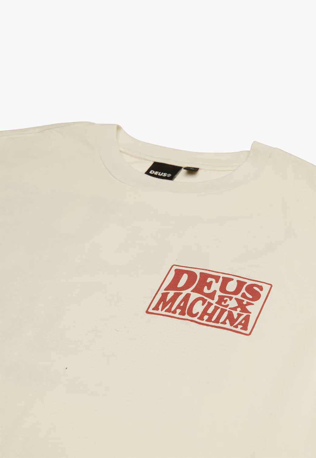 Antique White טי שירט קצרה לגברים County DEUS EX MACHINA