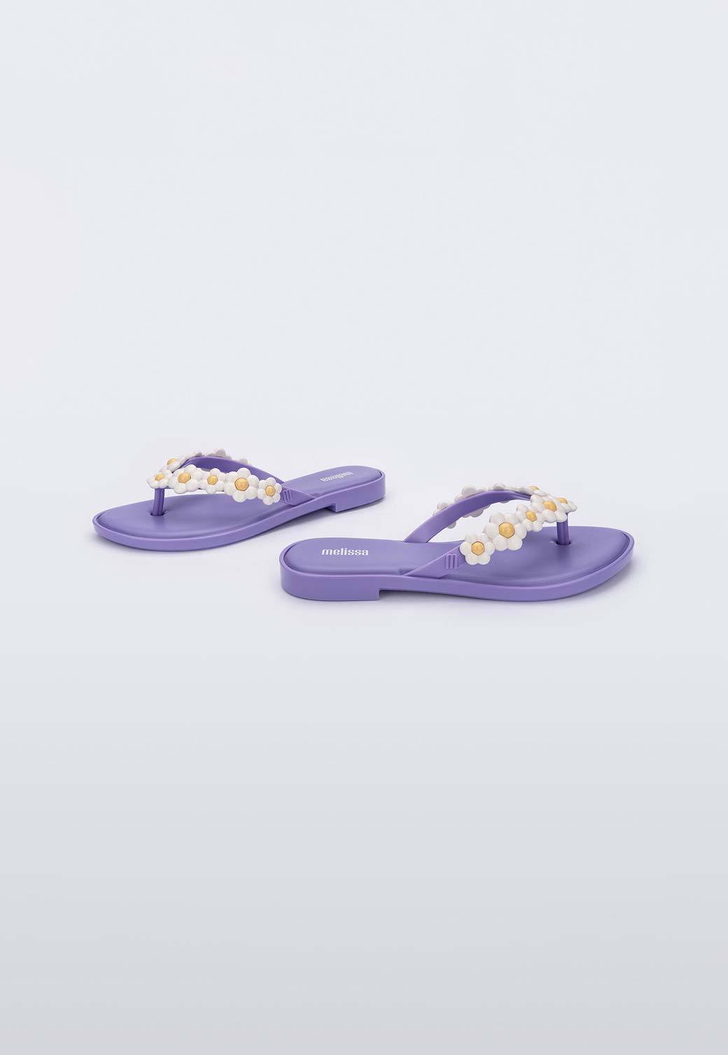 Lavender כפכפים עם פרחים לנשים MELISSA