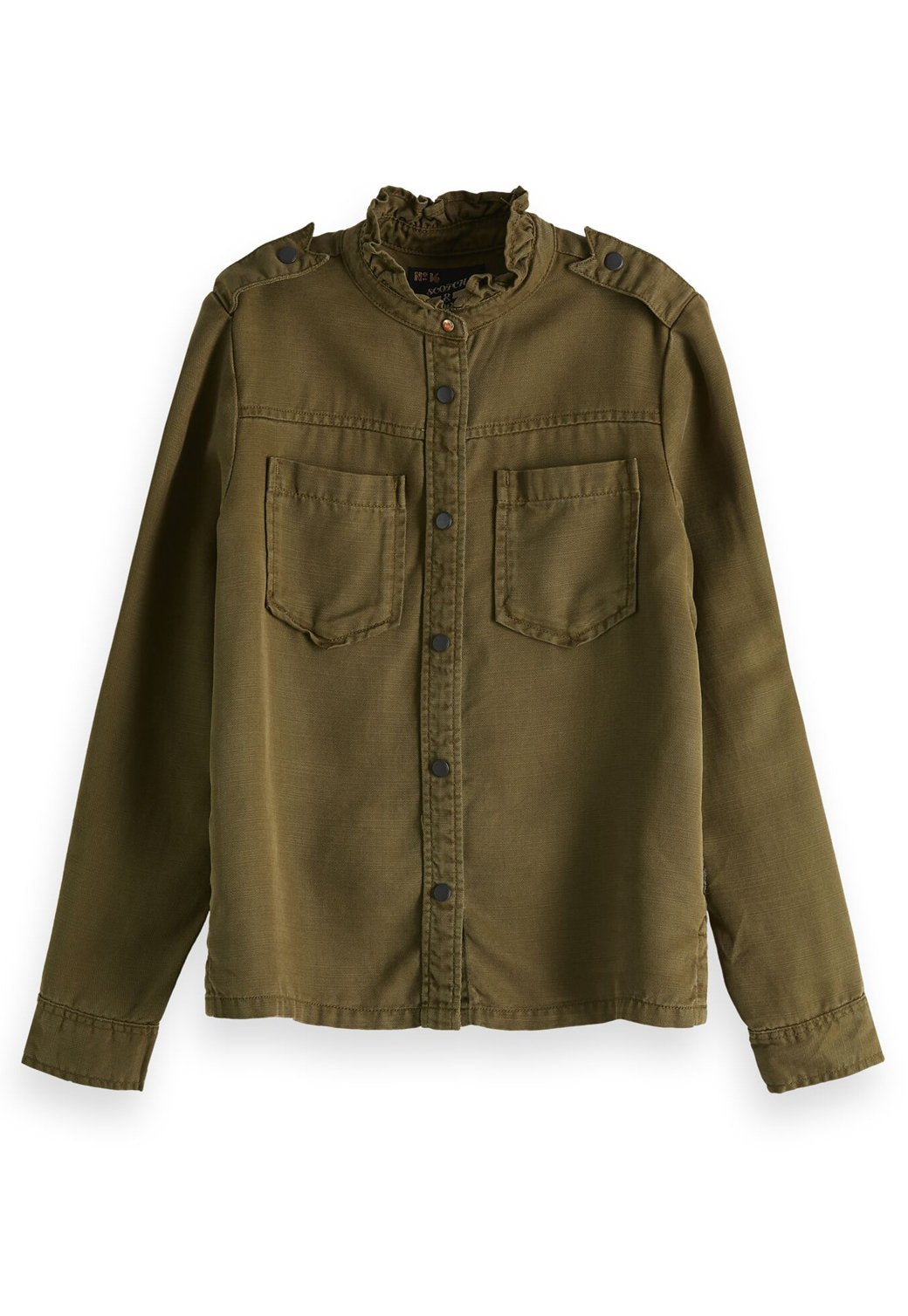 Dark Olive Green חולצה מכופתרת עם שרוולים ארוכים | ילדים SCOTCH & SODA