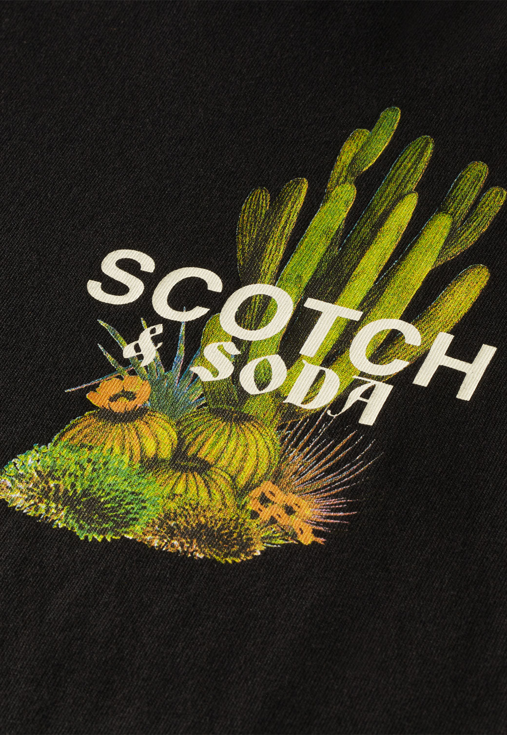 Black סווטשירט עם הדפס SCOTCH & SODA