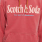 Maroon קפוצ'ון עם הדפס גרפי SCOTCH & SODA