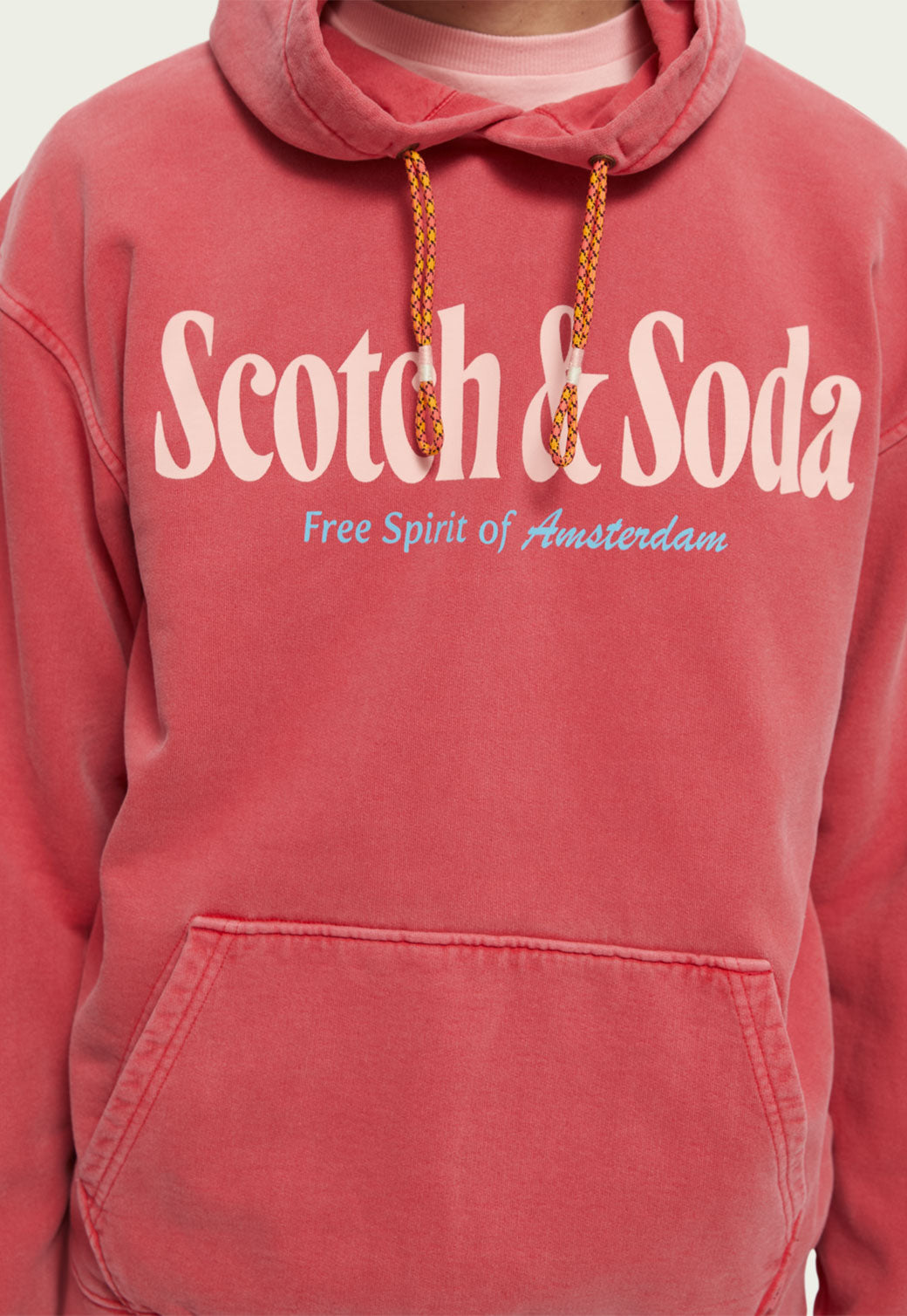 Maroon קפוצ'ון עם הדפס גרפי SCOTCH & SODA