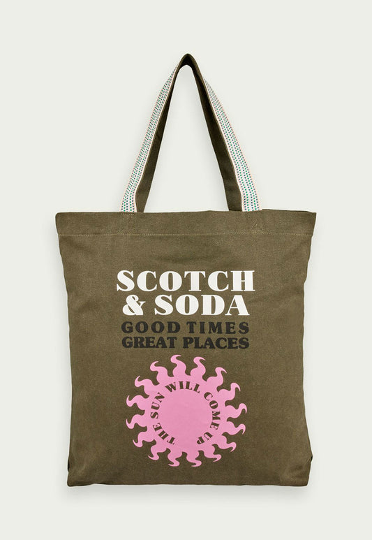 Dark Olive Green תיק שק קנבס SCOTCH & SODA