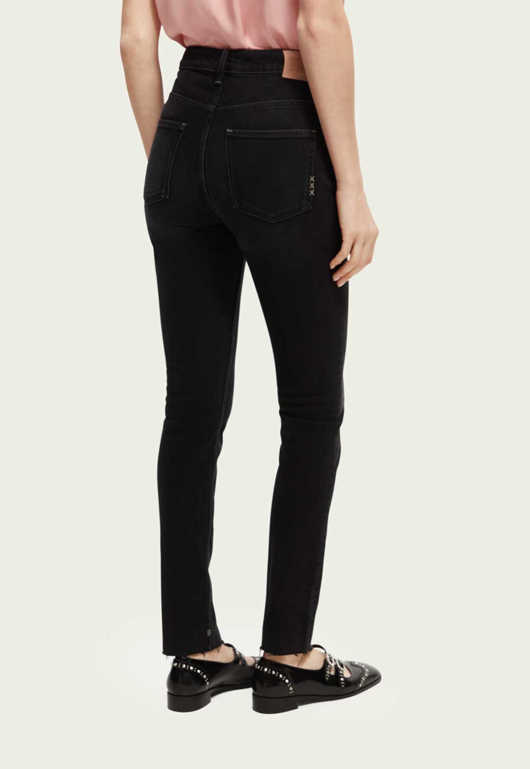 Black ג'ינס ארוך לנשים LINE SUPER HIGH RISE SKINNY SCOTCH & SODA