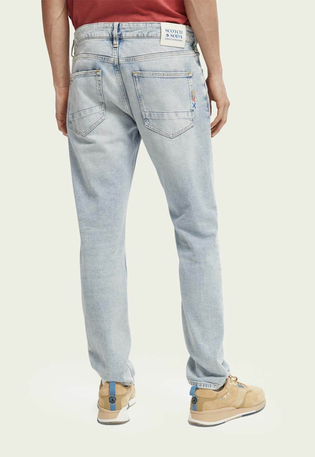 Light Gray SKIM SKINNY FIT JEANS  — BLUE SPLASH ג'ינס ארוך SCOTCH & SODA