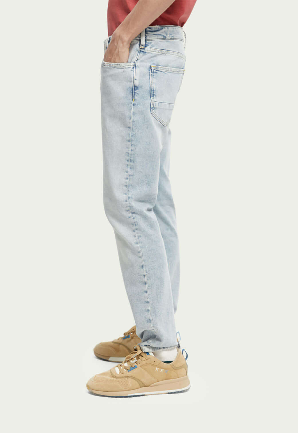 Beige SKIM SKINNY FIT JEANS  — BLUE SPLASH ג'ינס ארוך SCOTCH & SODA