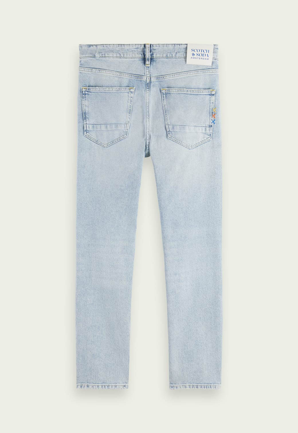 Light Gray SKIM SKINNY FIT JEANS  — BLUE SPLASH ג'ינס ארוך SCOTCH & SODA