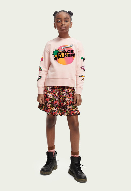 Beige סווטשירט עם הדפס | ילדים SCOTCH & SODA