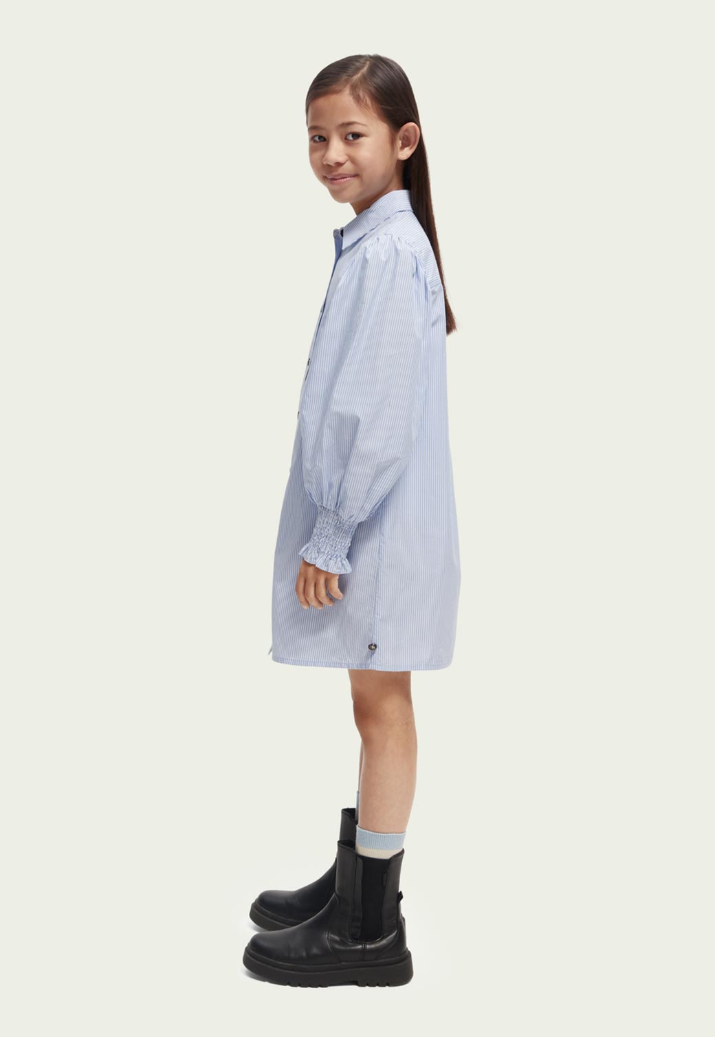 Beige שמלת מידי עם כפתורים | ילדים SCOTCH & SODA