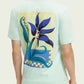 Light Gray FLOWER ARTWORK RELAXED-FIT T-SHIRT טי שירט קצרה SCOTCH & SODA