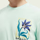 Light Gray FLOWER ARTWORK RELAXED-FIT T-SHIRT טי שירט קצרה SCOTCH & SODA