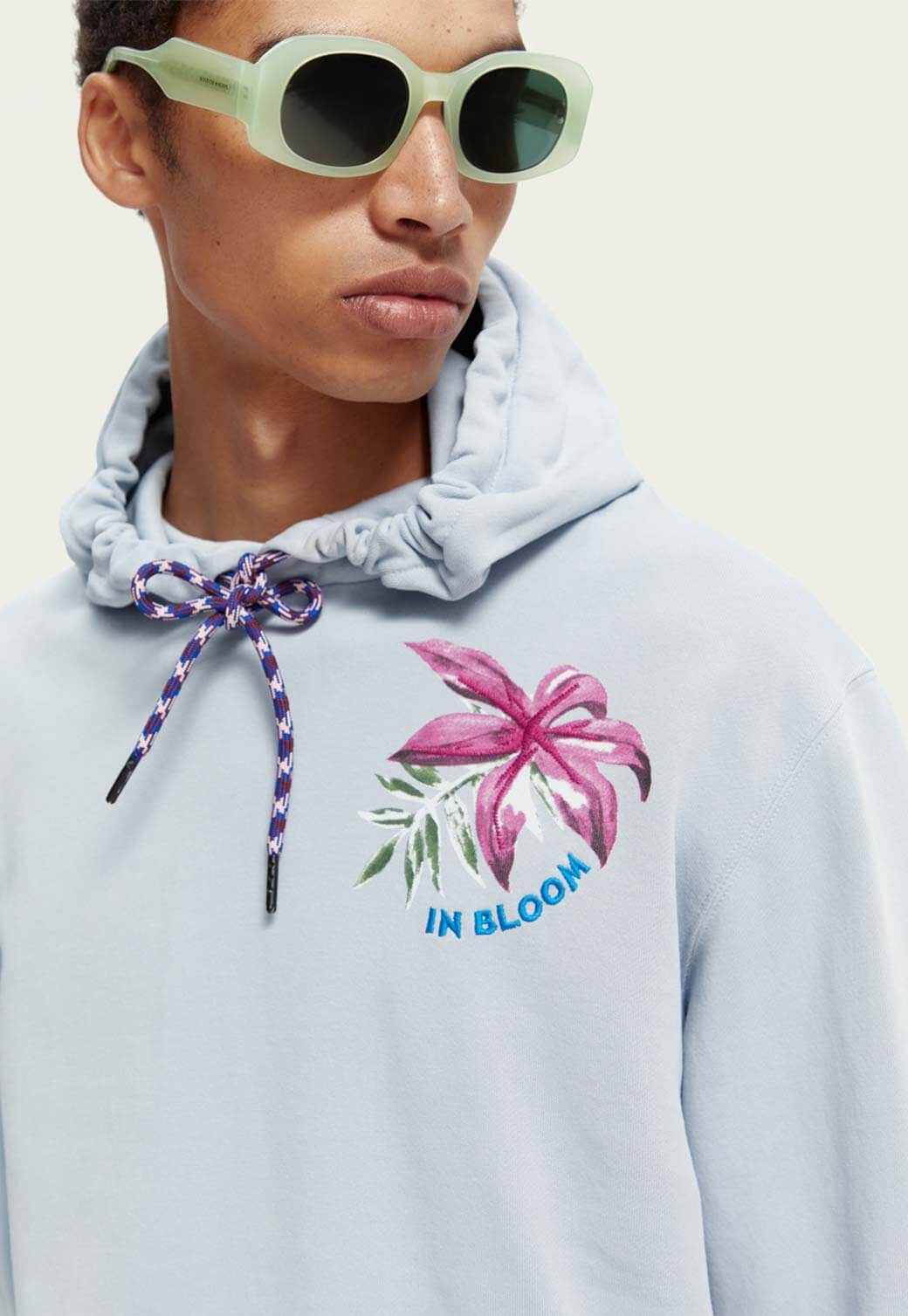 Light Gray קפוצ'ון עם הדפס פרחוני לגברים SCOTCH & SODA