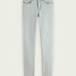 Light Gray ג'ינס סקיני ארוך לנשים SCOTCH & SODA