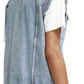 Light Slate Gray CUT OFF SLEEVELESS DENIM TRUCKER WITH BADGES ווסט SCOTCH & SODA