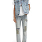 Dark Gray CUT OFF SLEEVELESS DENIM TRUCKER WITH BADGES ווסט SCOTCH & SODA