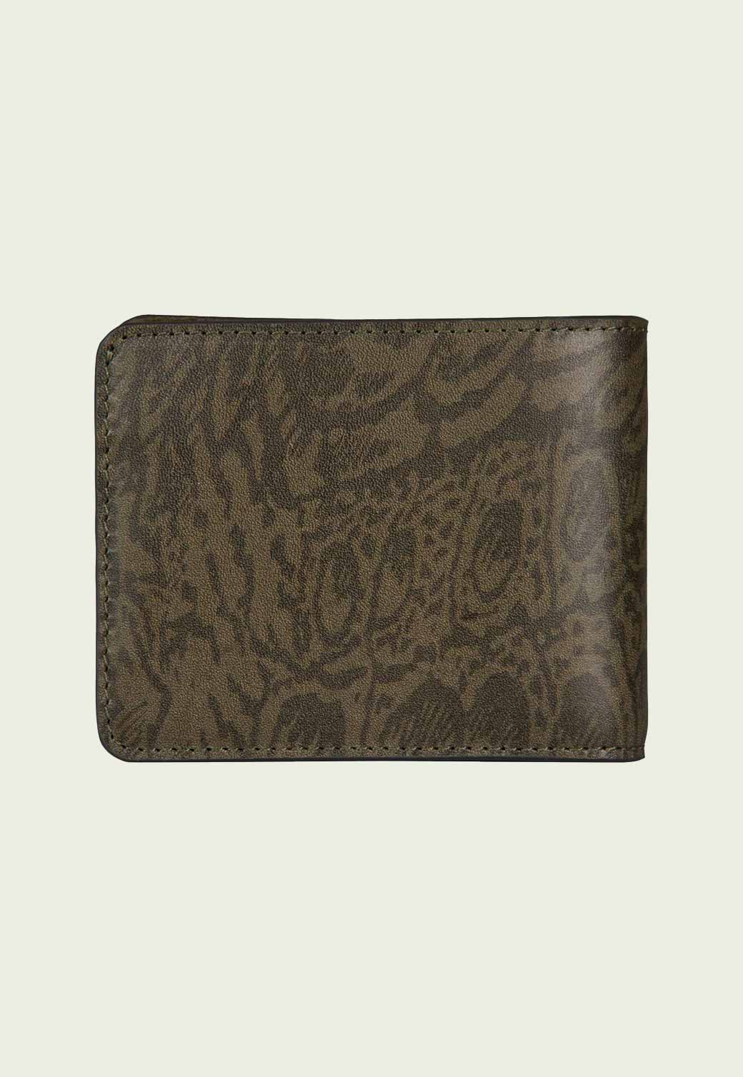 Dark Olive Green LEATHER BILLFOLD WALLET ארנק SCOTCH & SODA