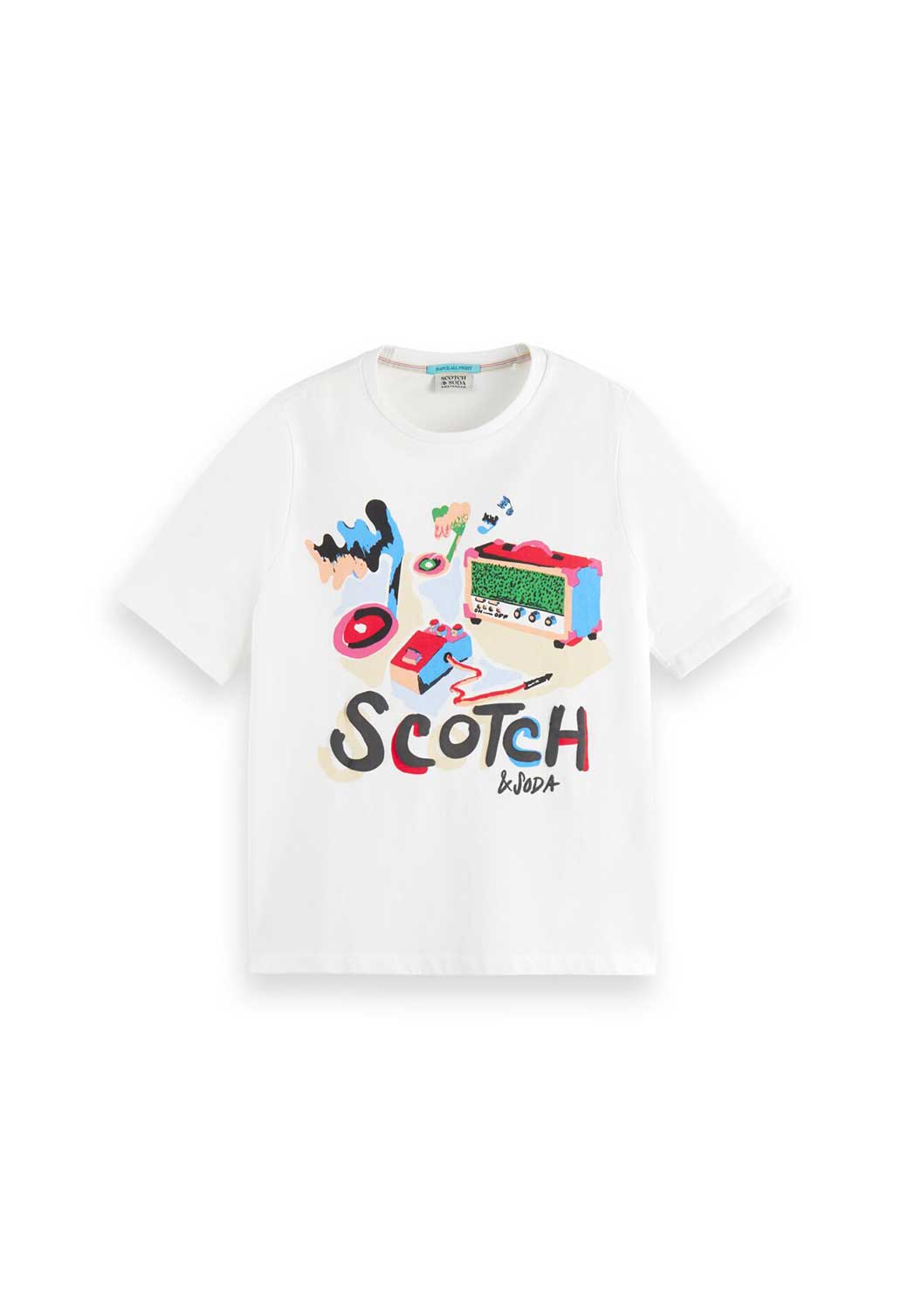 White Smoke טי שירט קצרה לנשים SCOTCH & SODA