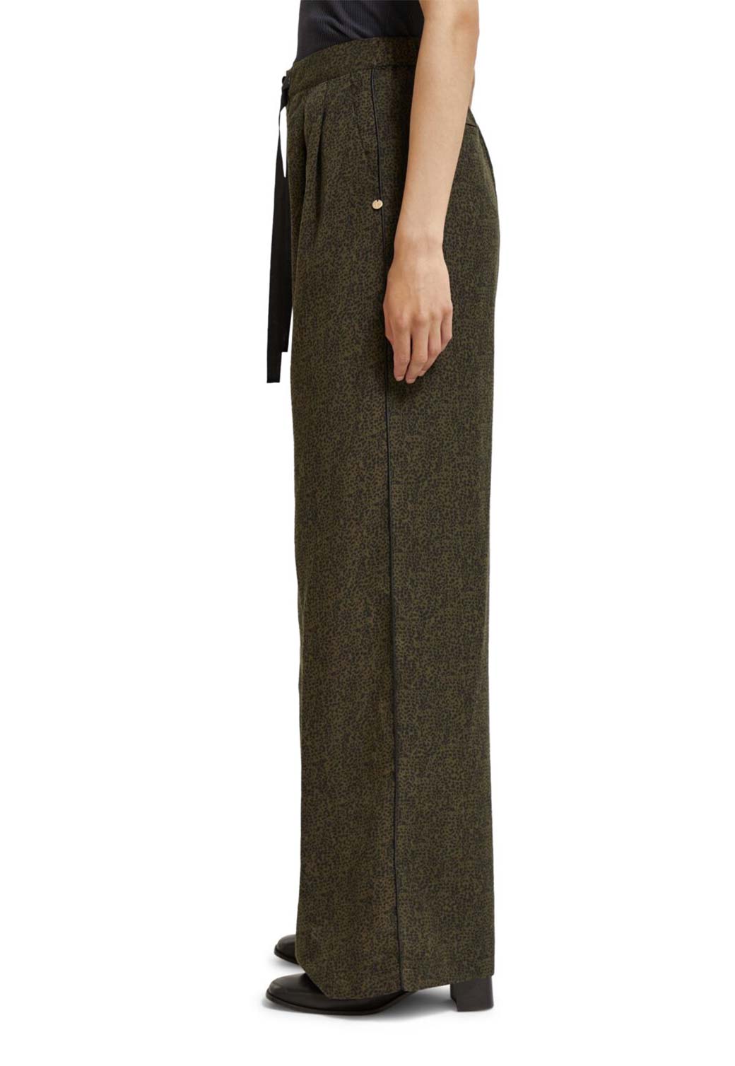 Dark Slate Gray ELENI - HIGH RISE WIDE LEG PRINTED PYJAMA PANT מכנסיים ארוכים SCOTCH & SODA